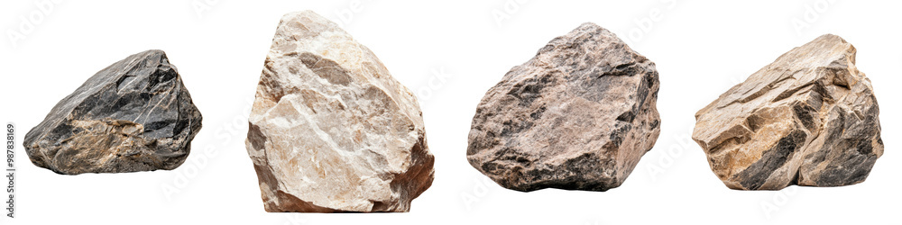 Various rocks isolated on a transparent background Various rocks isolated on a transparent background