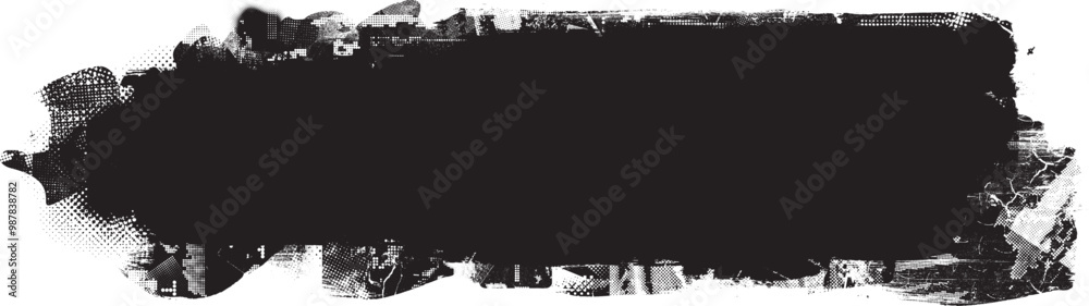 Obraz premium Brush paint .Grunge Paint Roller . Vector brush Stroke . Distressed banner . Black stripe with rough edges. paintbrush design element . Gradient brush . Bulge line . Distress textured stroke