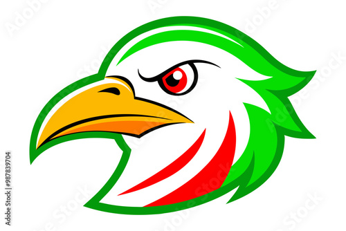 Albatross head mascot logo design vector illustration