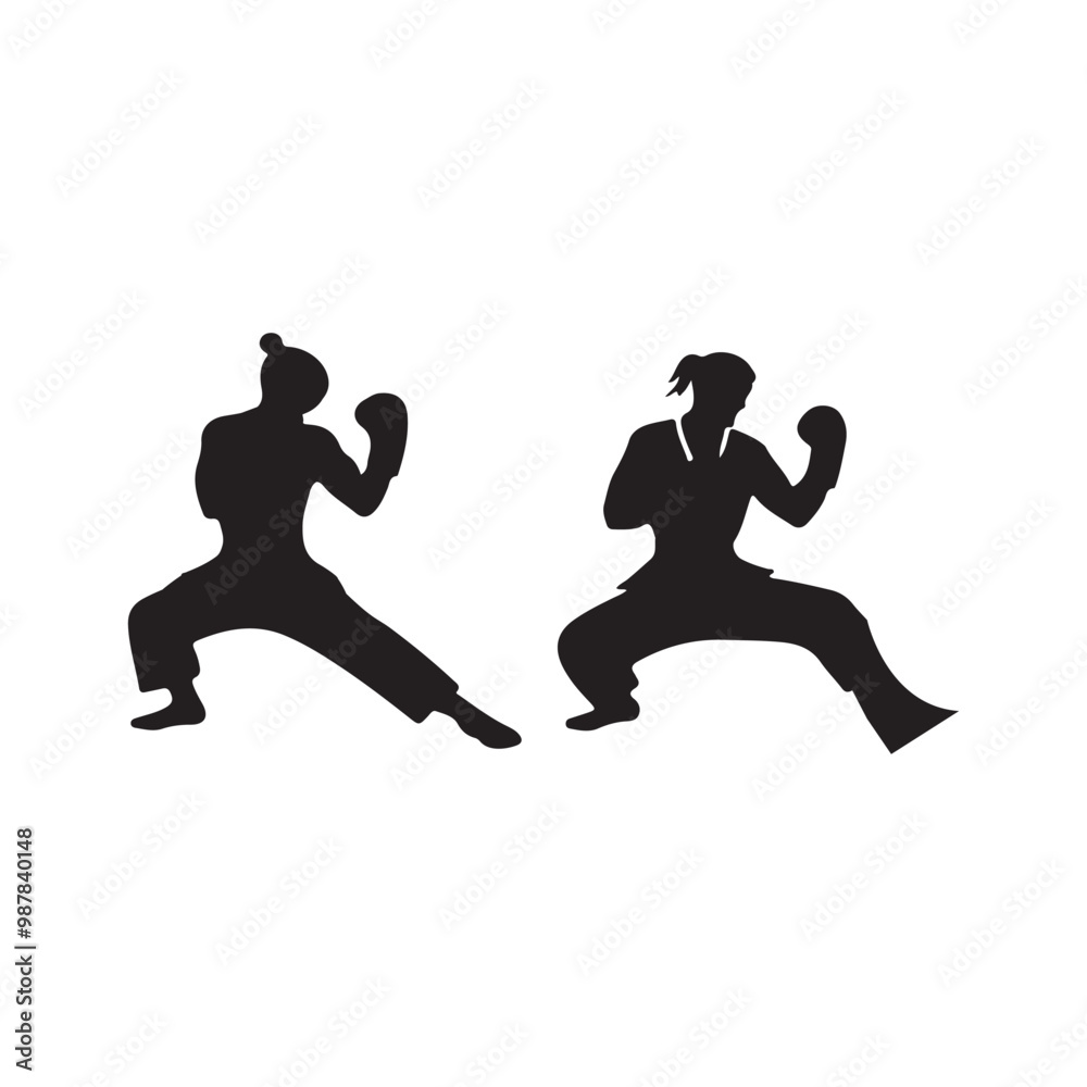 Fototapeta premium Creative Set Of Illustration Boxing Logo Design