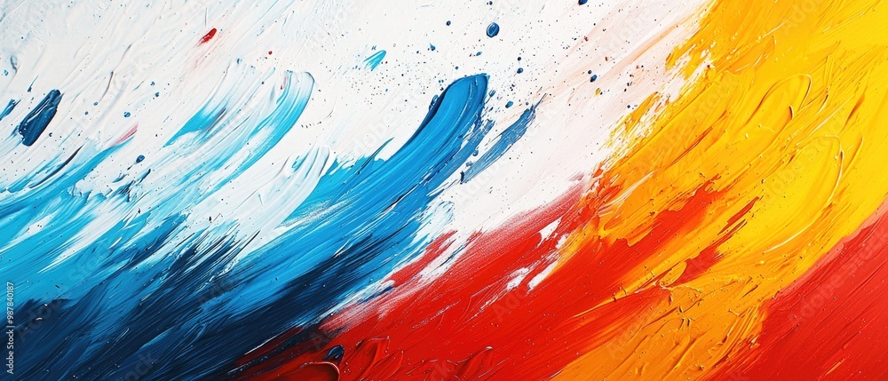 Vibrant abstract painting with dynamic color swirls Vibrant abstract painting with dynamic color swirls
