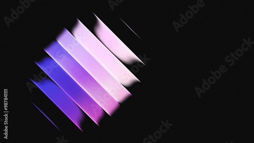 Abstract glass stripes with purple gradient - background