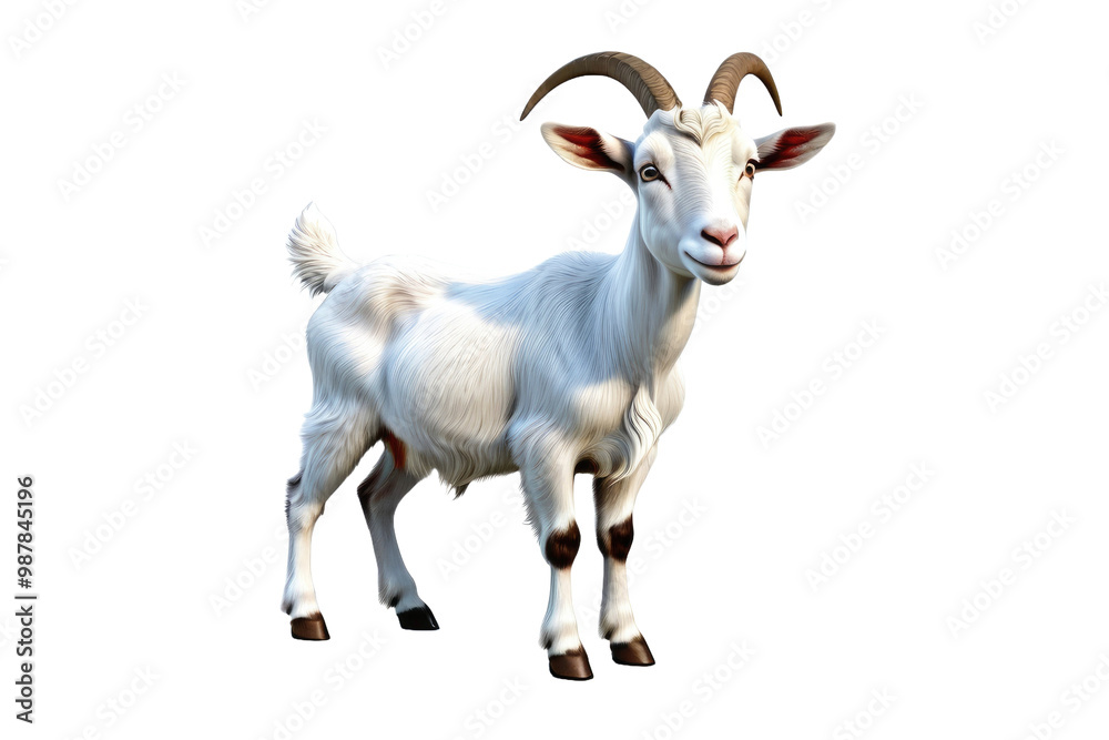 3D cartoon goat, exuding joy, full-body, centered, high-quality cut-out, isolated on pure white background, ultra clear, vivid colors, highly detailed 3D cartoon goat, exuding joy, full-body, centered, high-quality cut-out, isolated on pure white background, ultra clear, vivid colors, highly detailed