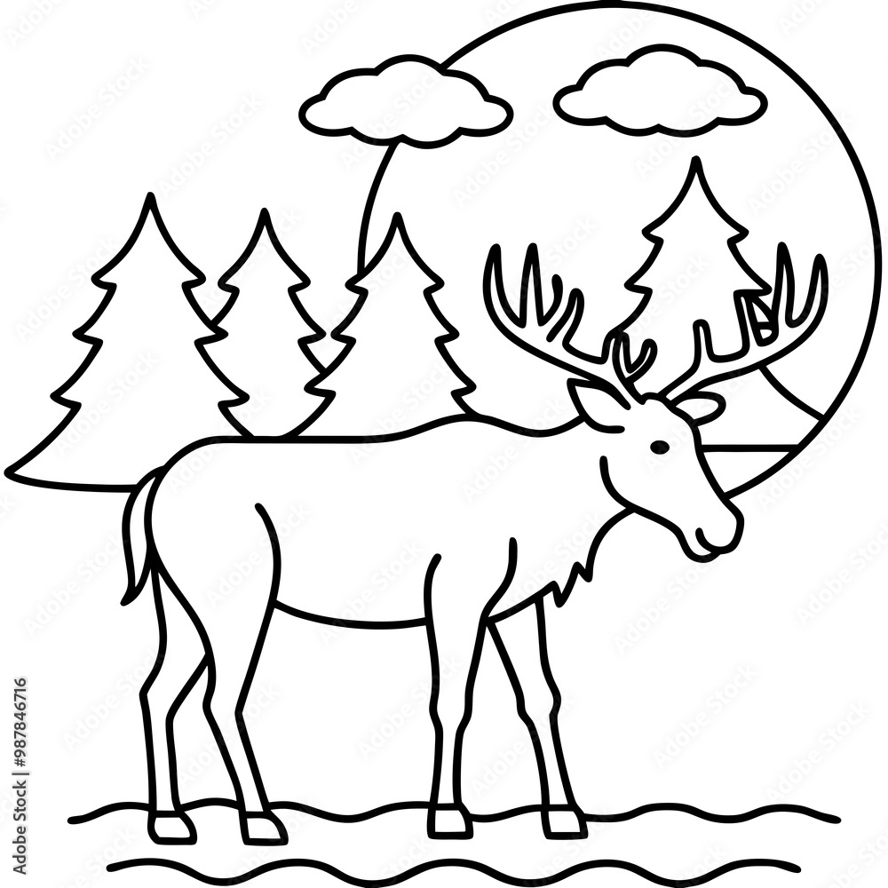 Obraz premium deer vector