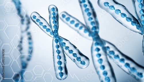 chromosome dna mRNA rRNA helix white background 
