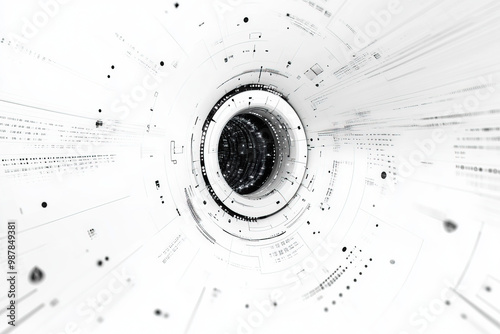 Hi Tech Abstract White Back...