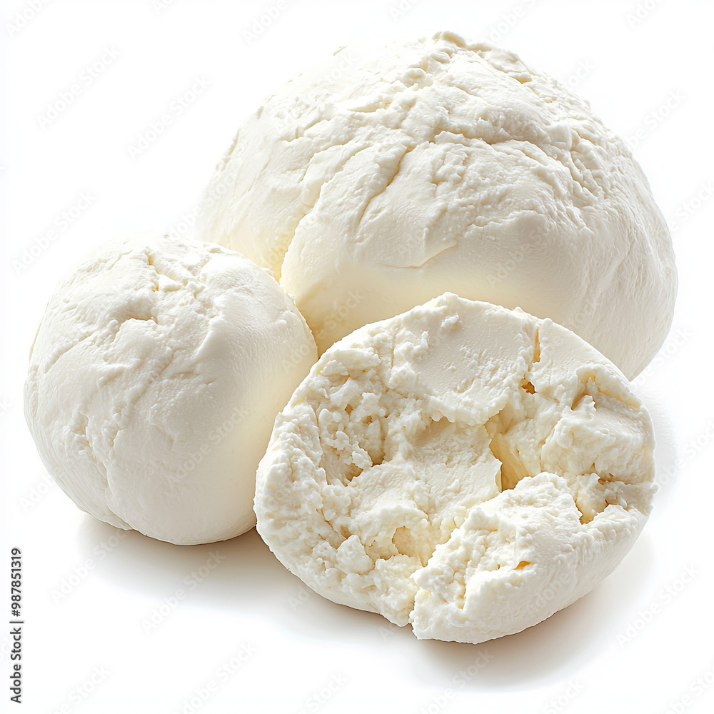 Ricotta Cheese Isolated Ricotta Cheese Isolated