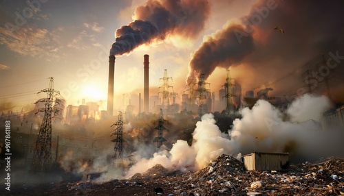 waste disasters; air pollution photo