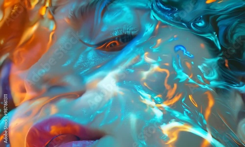 Exploring a vibrant labyrinth of dreams and colors in a surreal underwater realm