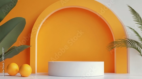 Vibrant abstract display featuring geometric shapes and colorful backgrounds ...