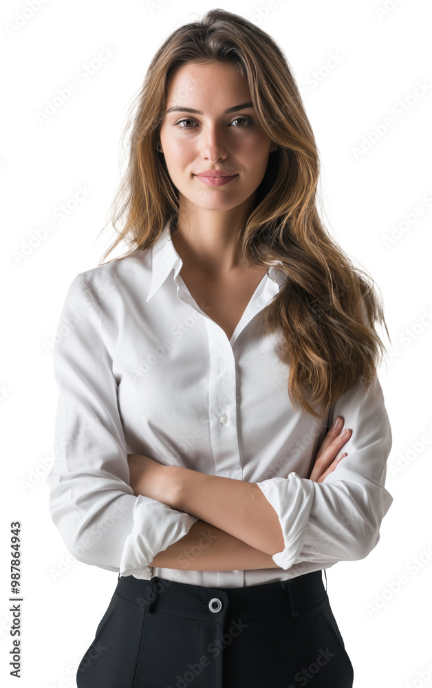 Woman in a black office suit on a transparent background Woman in a black office suit on a transparent background