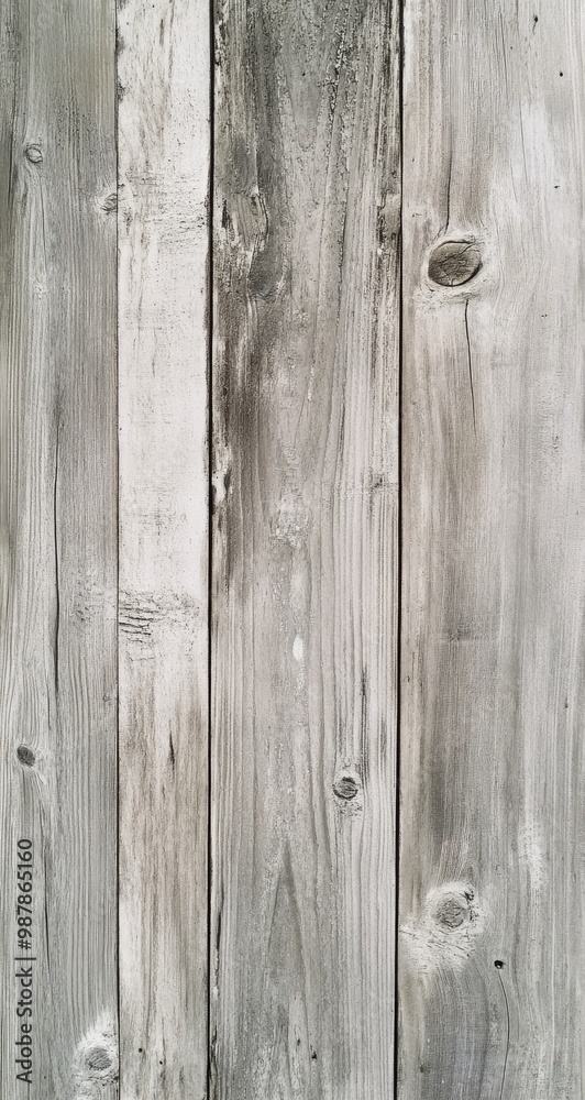 Fototapeta premium Natural weathered wooden planks with texture and knots in a rustic setting
