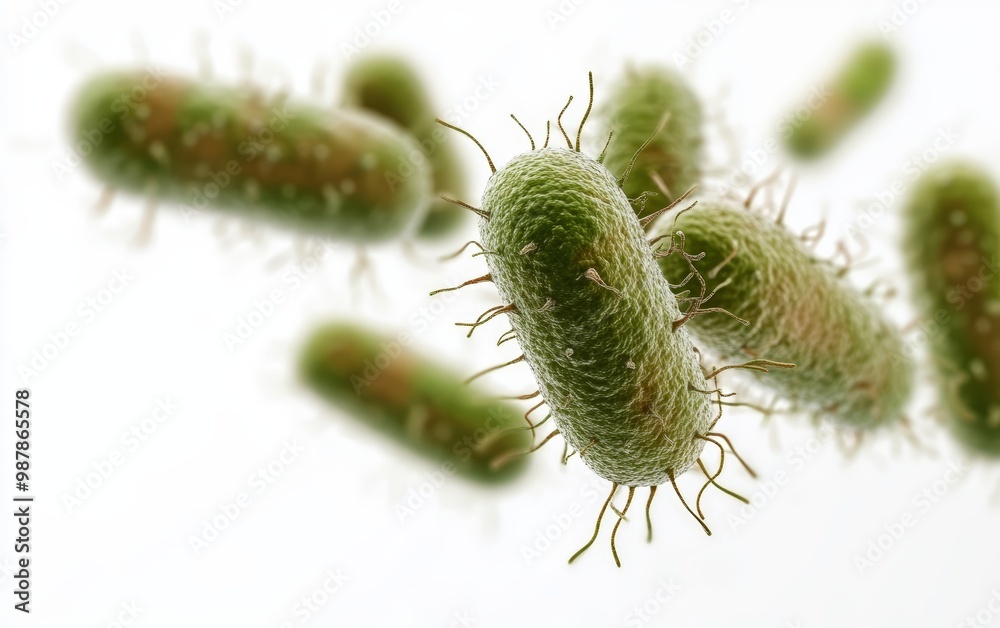 Naklejka premium Bacteria isolated on white background