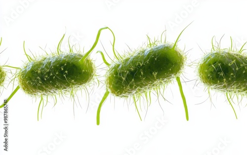 Bacteria isolated on white background