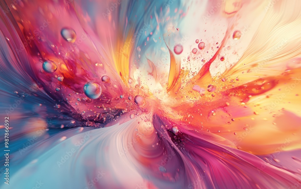 Abstract background with lines and splashes Abstract background with lines and splashes