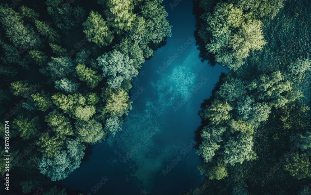 Fototapeta premium Beautiful sea view from the sky