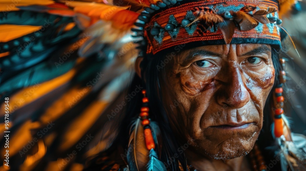 Moctezuma's Legacy: Portrait of a Man Dressed as the Aztec General Moctezuma's Legacy: Portrait of a Man Dressed as the Aztec General