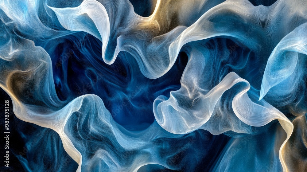 Obraz premium Abstract forms of swirling colors create a dynamic visual experience