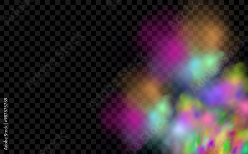 Background of an explosion of colorful smoke clouds.Multicolor fog with blue and yellow particles.Explosions of color powder.