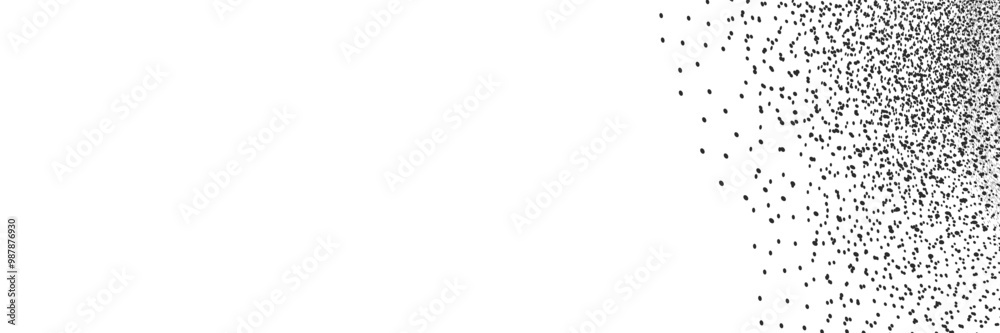 Set of a black dots with a sandy texture. An abstract, grainy background featuring a noisy gradient pattern. Set of a black dots with a sandy texture. An abstract, grainy background featuring a noisy gradient pattern.