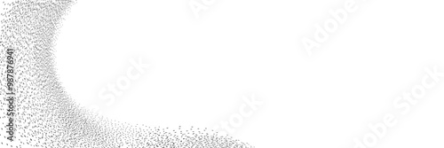 Set of  a black dots with a sandy texture. An abstract, grainy background featuring a noisy gradient pattern.