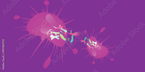 Coronavirus 2019-nCoV. Coronavirus 2019-nCoV outbreak. Virus cells on colorful background.