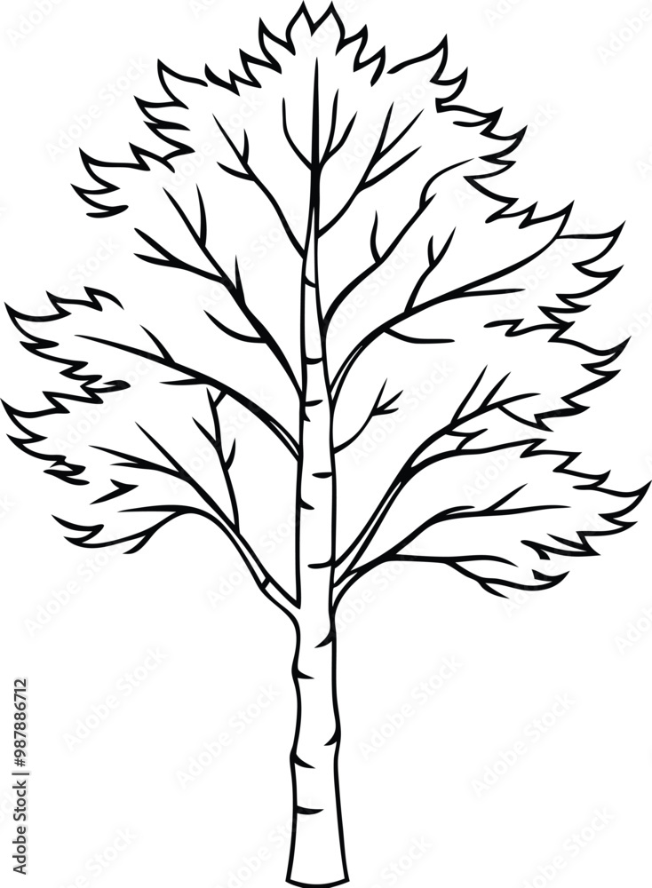 Obraz premium tree silhouette vector
