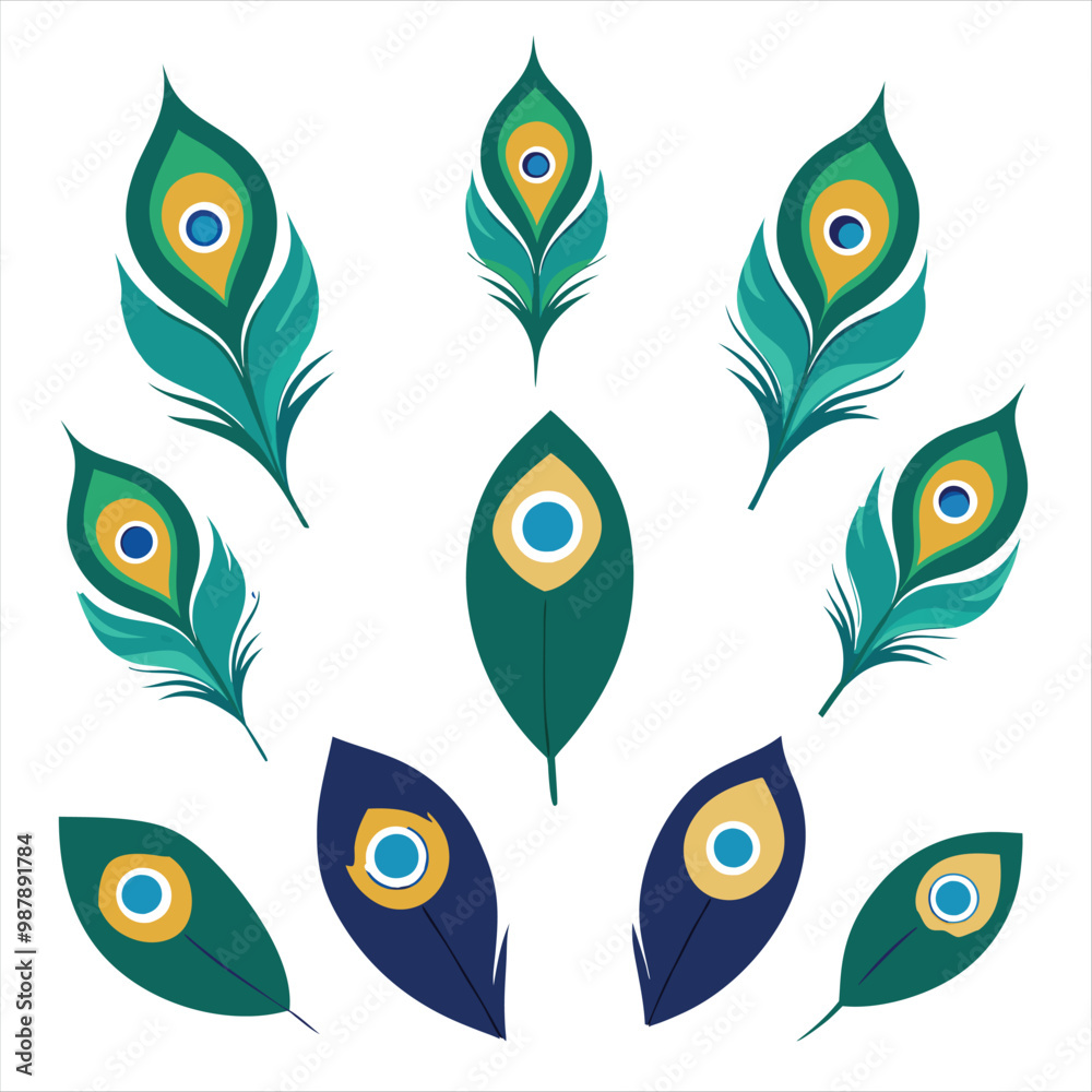 Fototapeta premium pattern with peacock feathers