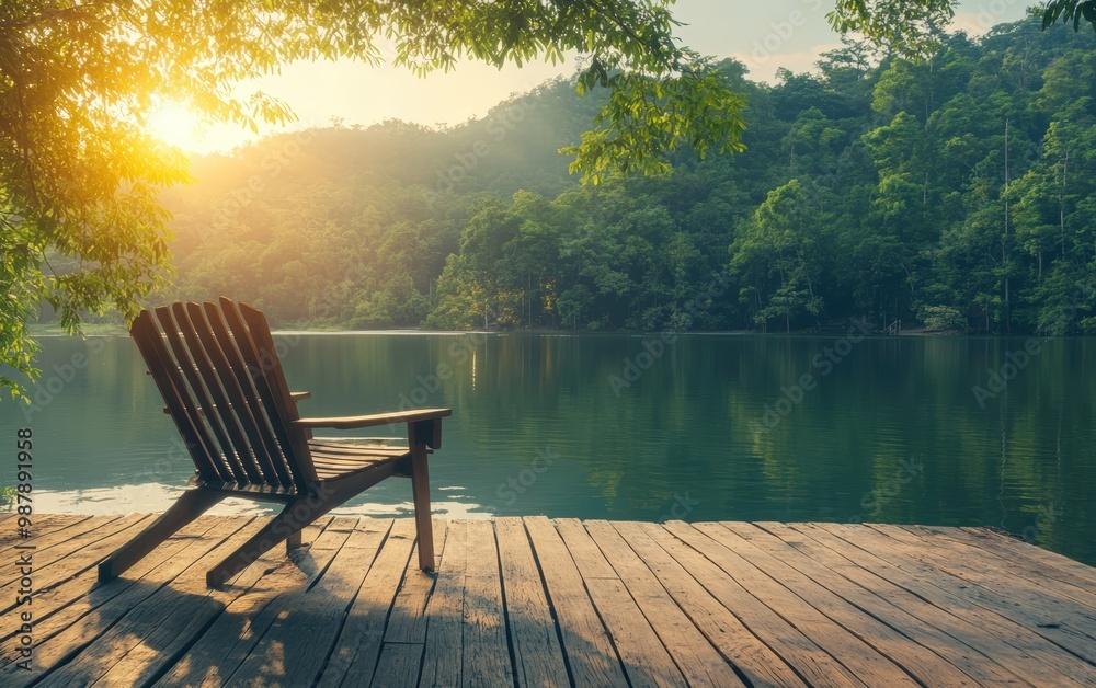 Fototapeta premium Relax. Outdoors lake background