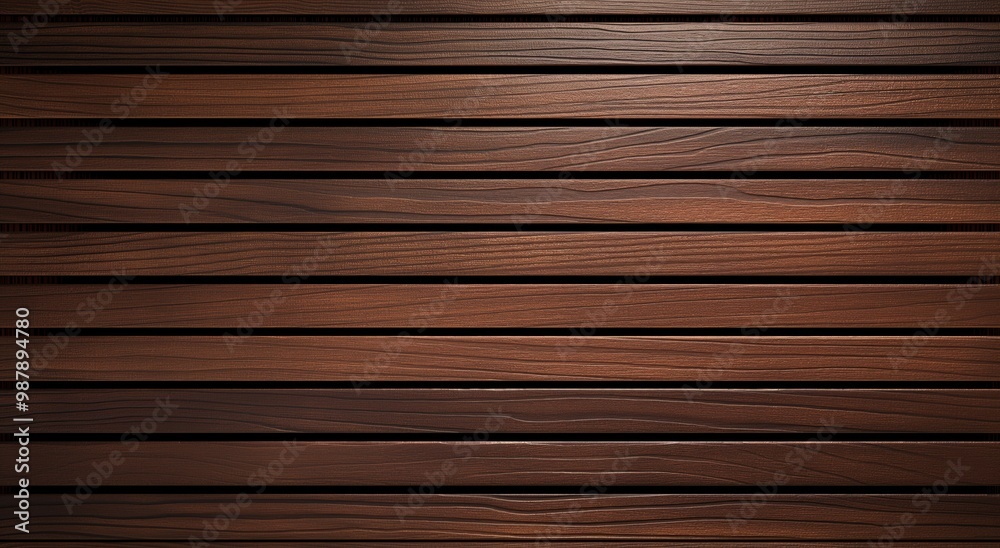 Wooden wall with brown stripes. The wood grain is visible and the stripes are dark. The wall appears to be made of wood and has a natural, rustic feel Wooden wall with brown stripes. The wood grain is visible and the stripes are dark. The wall appears to be made of wood and has a natural, rustic feel