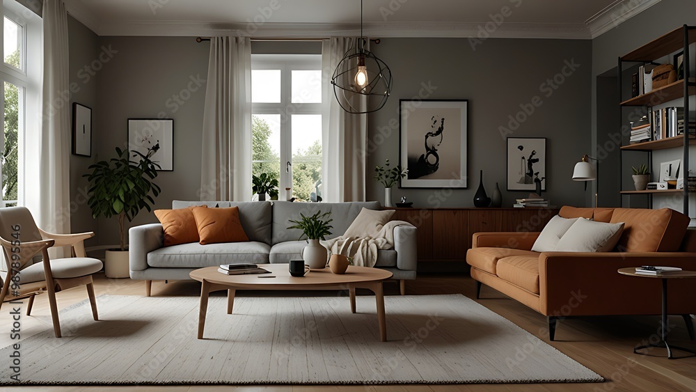 Cozy Bohemian Living Room Interior Cozy Bohemian Living Room Interior