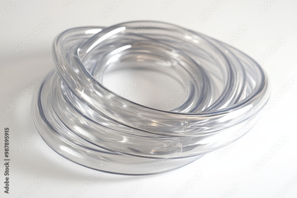A bunch of clear plastic tubes are stacked on top of each other, generative ai image A bunch of clear plastic tubes are stacked on top of each other, generative ai image