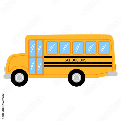 yellow school bus illustration