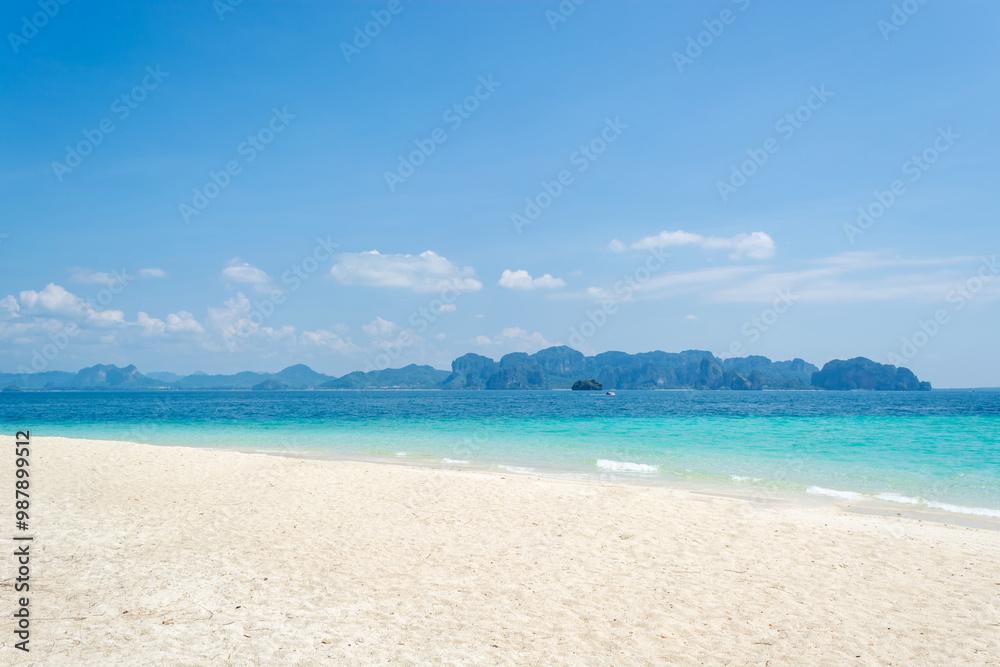 Fototapeta premium Beautiful sandy beach and tropical sea