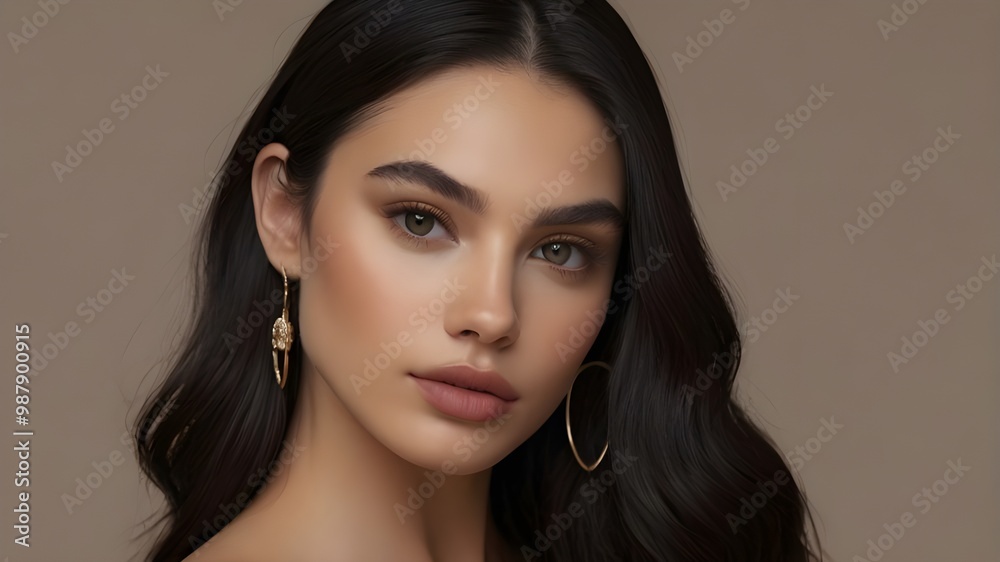 Fototapeta premium Elegant Portrait of a Modern Beauty