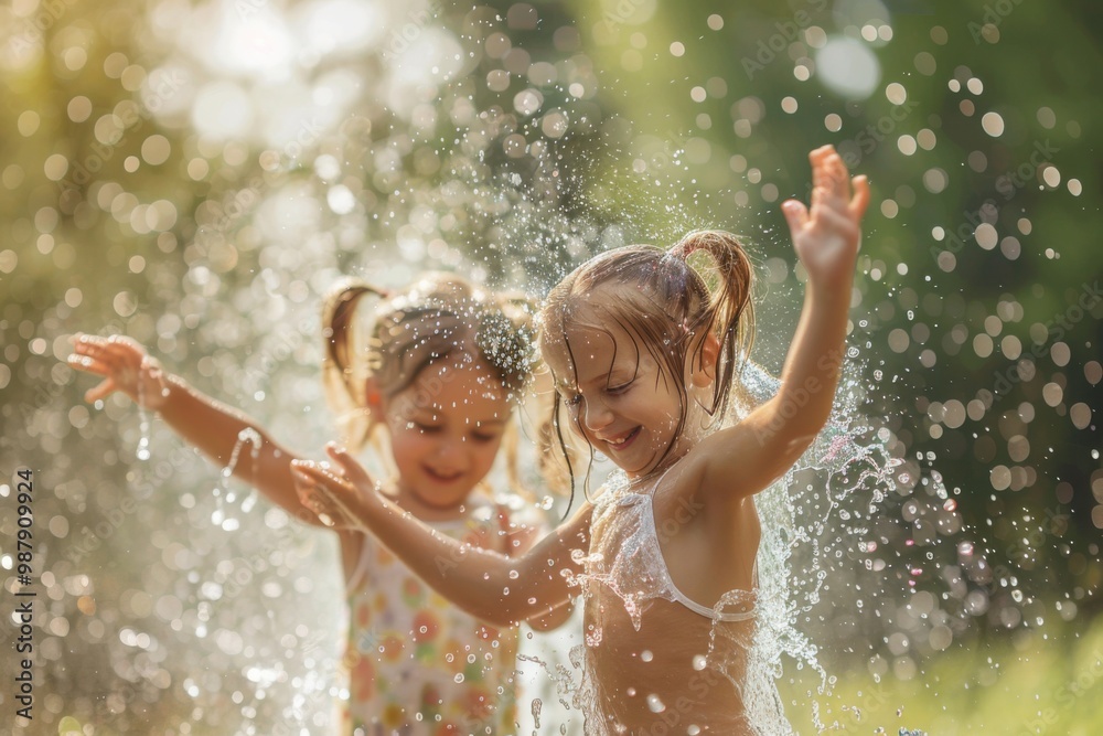 Children Enjoying Playing Outside Together Children Enjoying Playing Outside Together