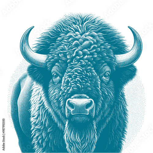 bison vector illustration
