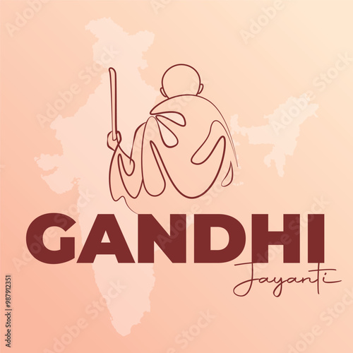 Mahatma gandhi jayanti. national holiday in India. sketch, drawing, poster, banner template. 2 october gandhi jayanti