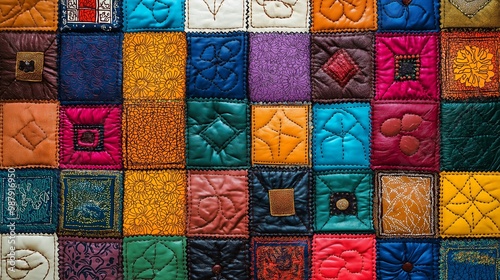 india leather background patchwork