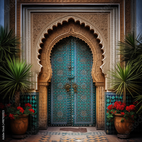 Ornamental door in Morocco