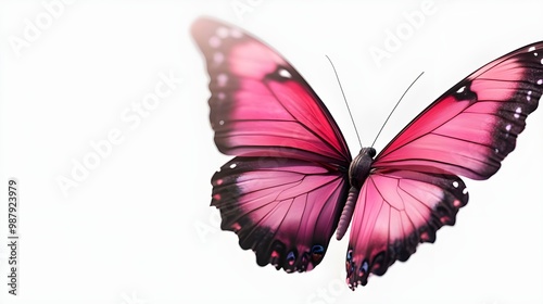 Enchanting pink butterfly captures attention as it flutters sky-high 