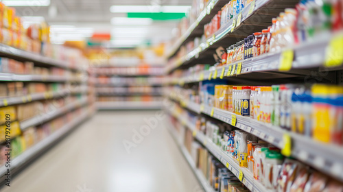 Wallpaper Mural Shopping in the supermarket, Shelves with goods in the store, Clearance aisle, Sales, Discounts, Black Friday, Shopping Torontodigital.ca