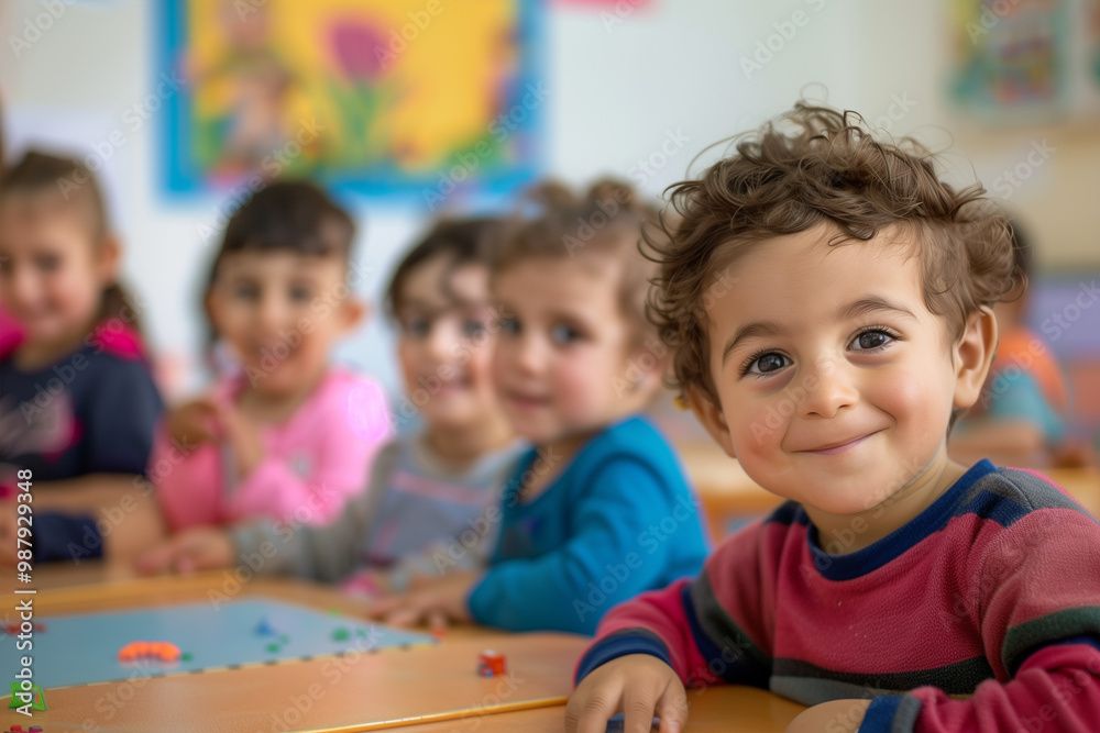Photography of children portrait from Jordan in a preschool or kindergarten class. Photography of children portrait from Jordan in a preschool or kindergarten class.