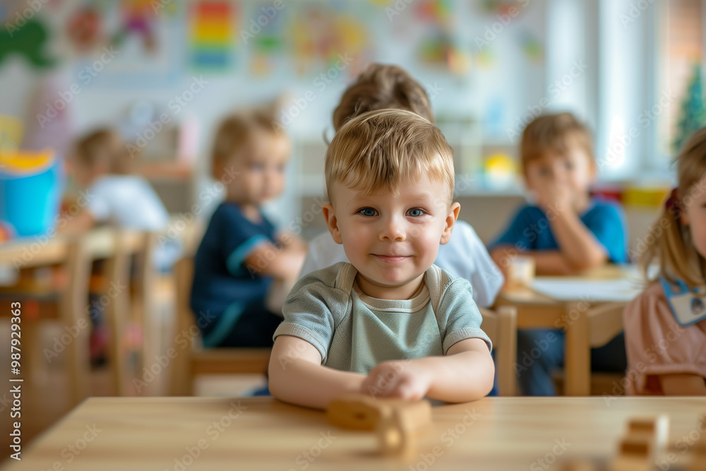 Photography of children portrait from Latvia in a preschool or kindergarten class. Photography of children portrait from Latvia in a preschool or kindergarten class.