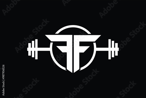 F T F FT TF FTF FF VT VF TFV FTT VTF TVF FVT VFT initial logo design vector symbol graphic idea creative, gym and fitness. photo