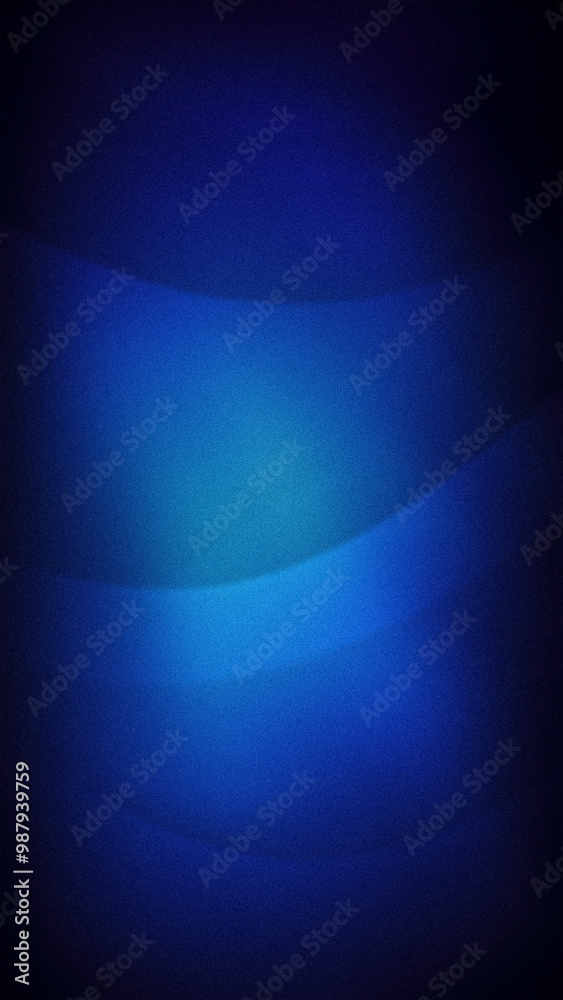 Obraz premium A deep blue abstract gradient with soft curves and a subtle grainy texture. This vertical 4K background is perfect for wallpapers, banners, and digital designs