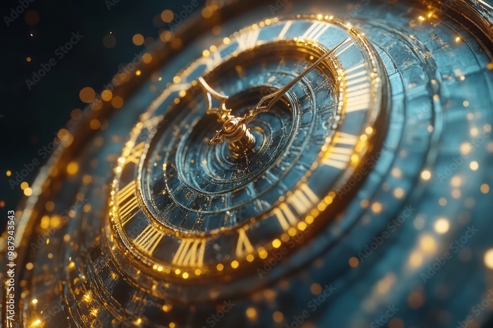 Fototapeta premium The Passage of Time, The Passage of Time, Concept of time, clock. 