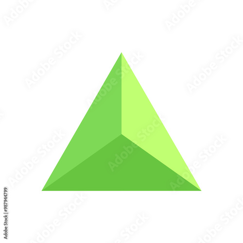 3d triangle isolated on transparent  background | Flat triangle icon PNG