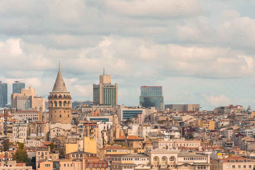 Obraz premium Cityscape of Istanbul with the Galata Tower , Turkey