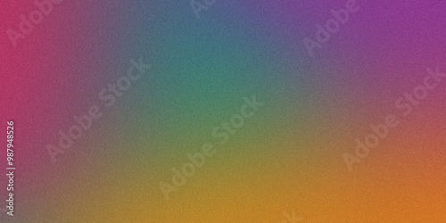 Pink, yellow, green and purple color grainy texture with warm to cool gradient for banner poster design photo